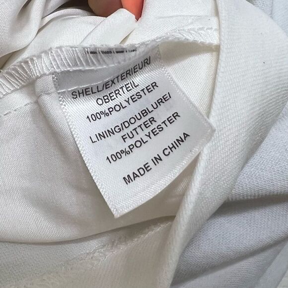 Adrianna Papell Black and White Shift Day Dress Color Blocked Pockets Size Small - Picture 11 of 12